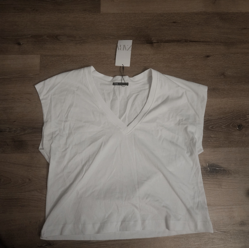 🌿ZARA Women's White Top